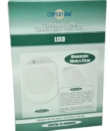 CURATIVO FILME TRANSP 10CM X 12CM S/ FENESTRA (LISO) COPERTINA