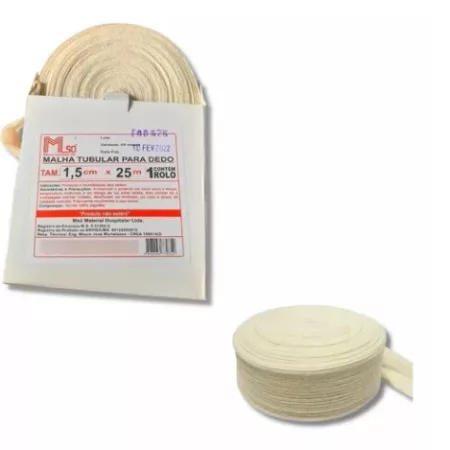 MALHA TUBULAR PARA CURATIVO DE DEDO 1,5CM X 25MT MSO